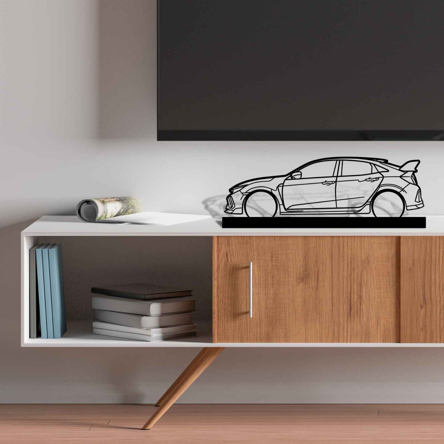 Civic Type R FK8 Silhouette Metal Art Stand